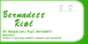 bernadett ripl business card